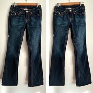 True Religion Boho Bootcut Flare Whiskered  Low Rise western Jeans